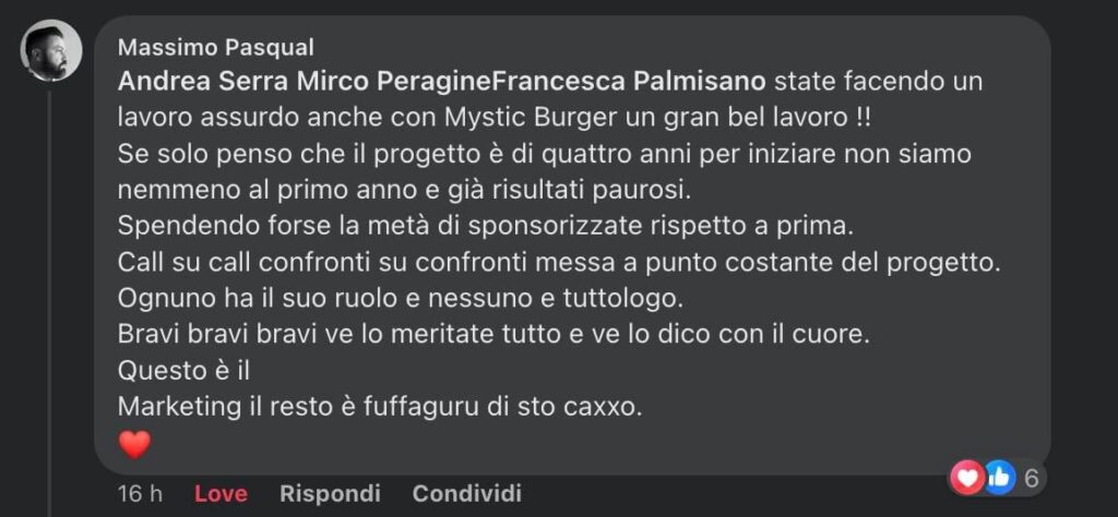 testimonianzia Mystic Burger